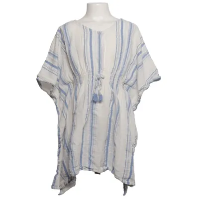 Beach dress (Blue, White) from Zara Accessories Cotton, Metallic fiber