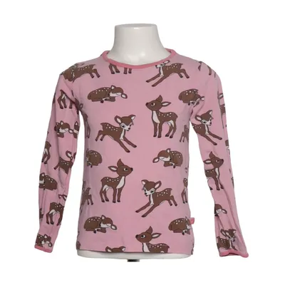 Langærmet t-shirt (Pink, Brun) fra Småfolk Elastan, Økologisk bomuld