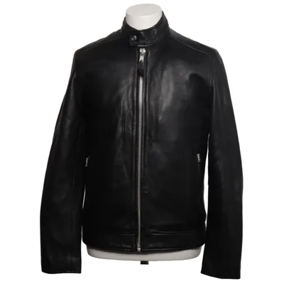 Leather jacket (Black) from Schott NYC Leather, Polyester