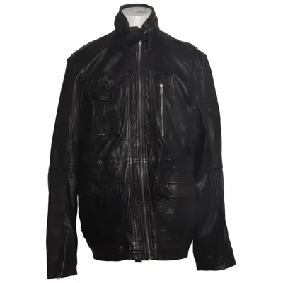 Veste en cuir (Noir) de Arqueonautas Coton, Cuir, Polyester