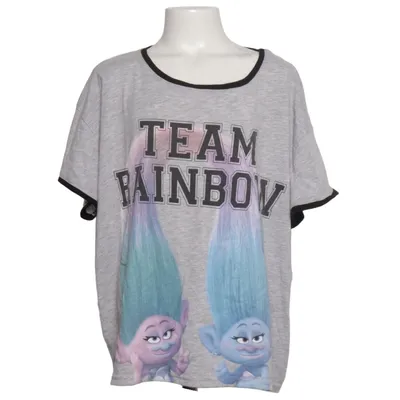 T-shirt (Gray, Black, Multicolored) from Dreamworks Trolls Polyester, Viscose