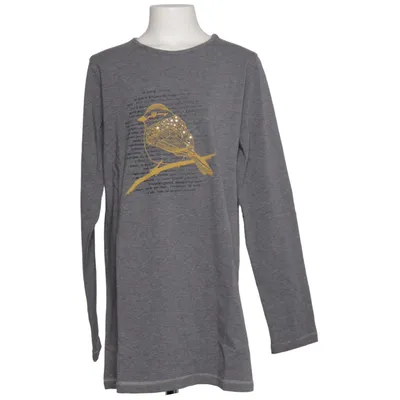 Langærmet t-shirt (Grå, Gul) fra Bon'a Parte Kids Bomuld, Elastan