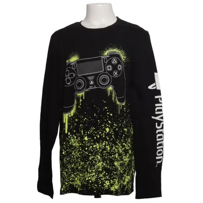 Långärmad t-shirt (Svart, Gul) från Playstation Bomull