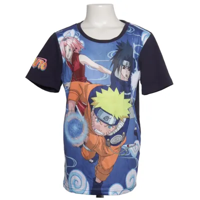 T-shirt (Blå, Flerfarvet) fra Naruto Bomuld, Polyester