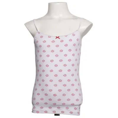 Tanktop (Wit, Rood) van Sanetta Katoen, Elastaan
