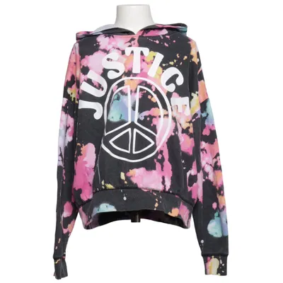 Capuchon sweater (Zwart, Meerkleurig) van Justice Katoen, Gerecycled polyester