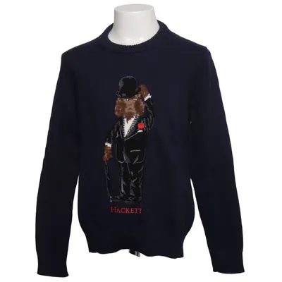 Pull-over (Bleu) de Hackett Coton, Polyamide, Laine