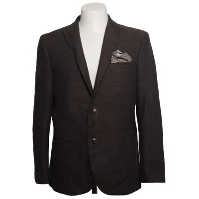 Blazer (Brown) from Next Tailoring Cotton, Polyamide, Polyester, Wool