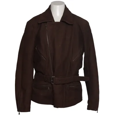 Veste de motard (Marron) de Highway 1 Cuir, Polyester