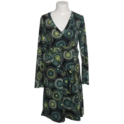 Slå-om-kjole (Sort, Grøn, Gul) fra Chillytime Elastan, Polyester