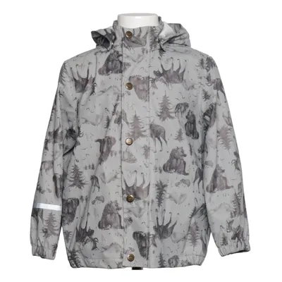 Rain jacket (Gray) from Mikk-line Polyurethane, Recycled polyester