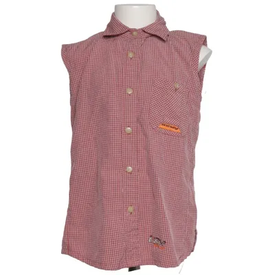 Chemise à manches courtes (Rouge, Blanc) de Exxtasy Polyester, Viscose