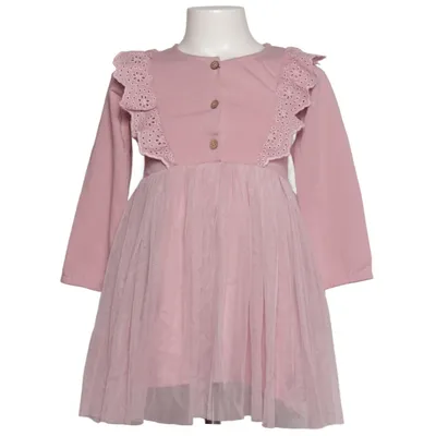 Jurk (Roze) van Breeze Girls Katoen, Elastaan
