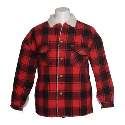 Overshirt (Rood, Zwart) van Sixth June Katoen, Imitatiebont, Polyester