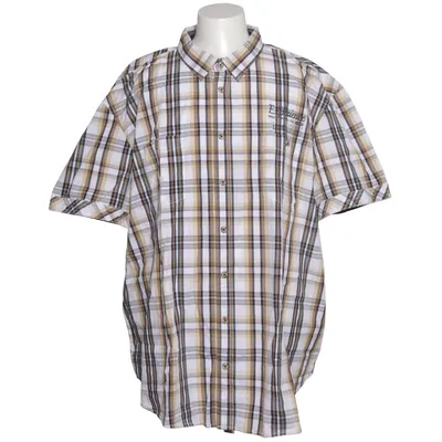 Short sleeve shirt (White, Blue, Brown) from Man's World Cotton
