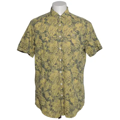 Chemise à manches courtes (Jaune, Bleu, Multicolore) de Emilio Adani Coton, Lin