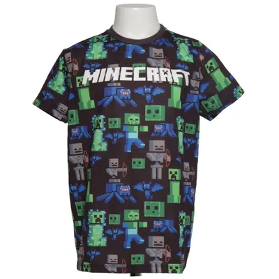 T-shirt (Noir, Multicolore) de Minecraft Polyester