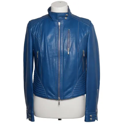 Motorcycle jacket (Blue) from Rosner Leather, Polyester