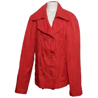 Trenchcoat (Rood) van Ginalaura Katoen, Metallvezel, Polyamide, Polyester