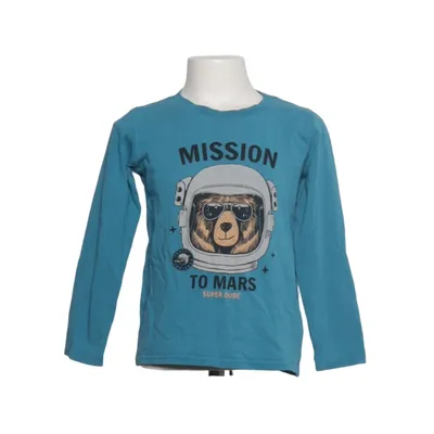 Langærmet t-shirt (Blå) fra Lamino Bomuld, Elastan