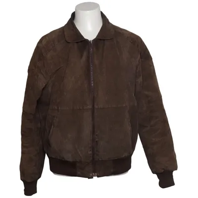 Leather jacket (Brown) Acrylic, Leather