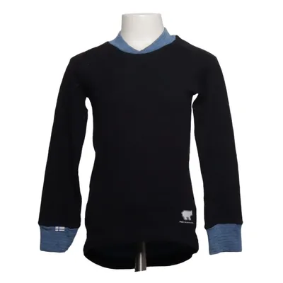 Base layer shirt (Black, Blue) from Finkid Cotton, Silk, Wool