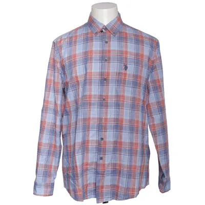Buttondown-skjorta (Blå, Orange, Vit) från U.S. Polo Assn. Bomull