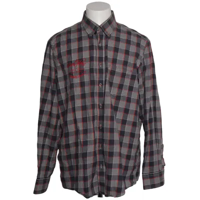 Chemise en flanelle (Gris, Bleu, Rouge) de Casamoda Coton