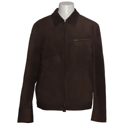 Lederjacke (Braun) von Springfield Baumwolle, Leder