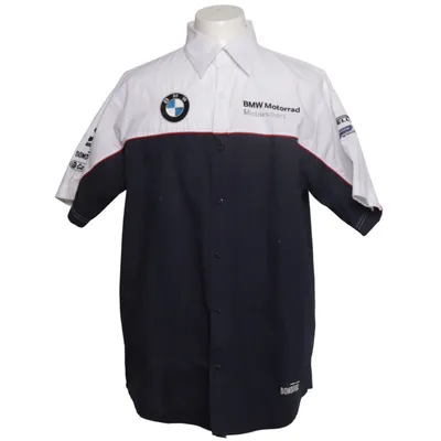 Kortærmet skjorte (Hvid, Blå) fra BMW Motorrad