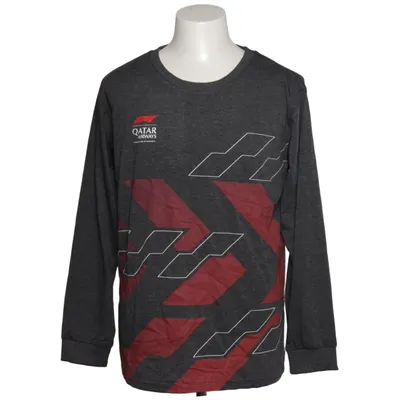 Långärmad t-shirt (Grå, Röd) från Qatar Airways Återvunnen polyester, Viskos