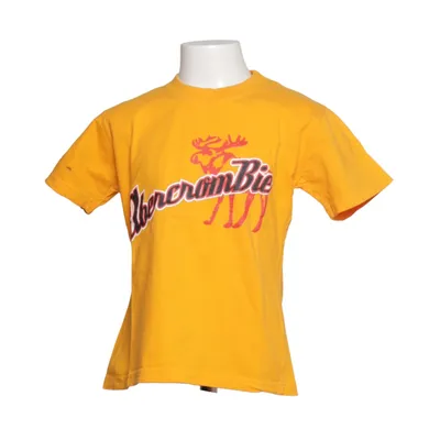 T-shirt (Gul) fra Abercrombie & Fitch Bomuld