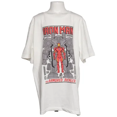 T-shirt (Vit, Flerfärgad) från Marvel Avengers Elastan, Ekologisk bomull