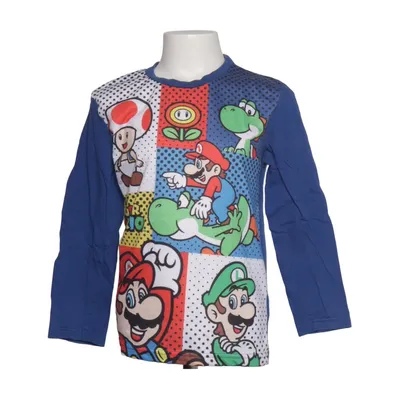 Langærmet t-shirt (Blå, Flerfarvet) fra Difuzed Bomuld, Polyester