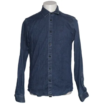 Denim blouse (Blauw) van Cast Iron Katoen, Elastaan