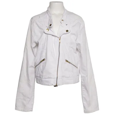 Denim jacket (White) from H&M Cotton, Elastane, Polyester
