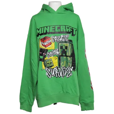 Huvtröja (Grön, Svart, Flerfärgad) från Minecraft Bomull, Polyester