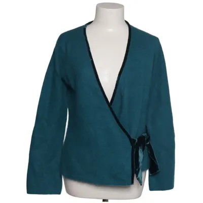 Cardigan cache-cœur (Bleu) de Kaliko Angora, Polyamide, Soie, Viscose