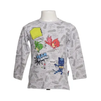 T-shirt à manches longues (Gris, Multicolore) de PJ Masks Coton, Polyester
