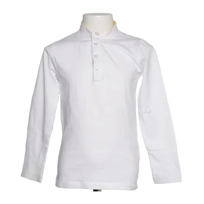 Henley shirt (Wit, Geel) van Paper Moon Katoen, Elastaan
