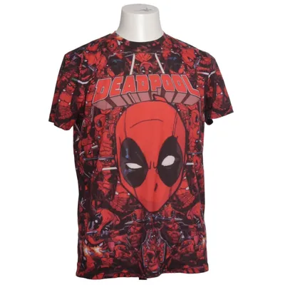 T-shirt (Rot, Schwarz, Mehrfarbig) von Marvel Elasthan, Viskose