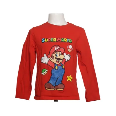Långärmad t-shirt (Röd, Flerfärgad) från Super Mario Bomull