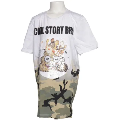 T-shirt (White, Green, Multicolored) from Emoji Cotton
