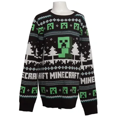 Pull de Noël (Noir, Blanc, Vert) de Minecraft Acrylique