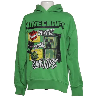 Huvtröja (Grön, Flerfärgad) från Minecraft Bomull, Polyester