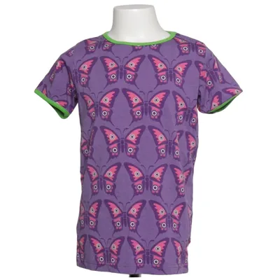 T-shirt (Lilla, Pink, Grøn) fra Småfolk Bomuld, Elastan, Modal