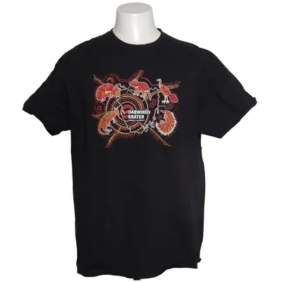 T-shirt (Black, Multicolored) from JHK Cotton