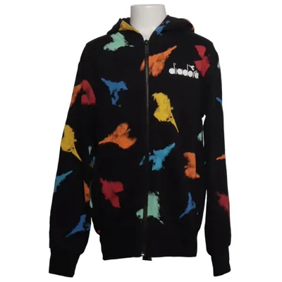 Hoodie (Black, Multicolored) from Diadora