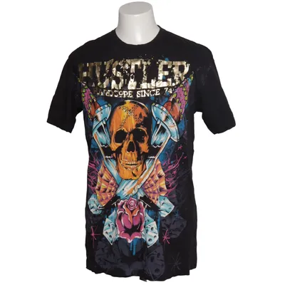 T-shirt (Black, Multicolored) from Hustler
