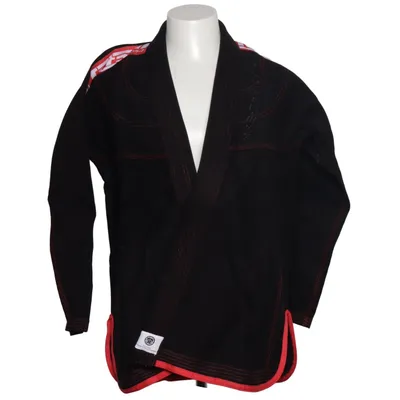 Vechtsport uniform (Zwart, Rood) van Tatami Katoen